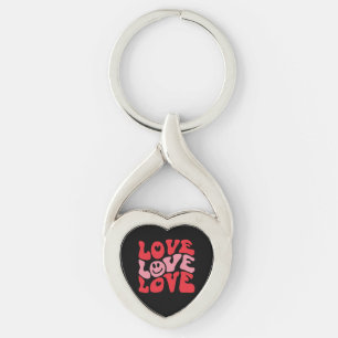 Liefde Valentijnsdag Groovy Grappige Feestdag  Sleutelhanger