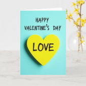 Liefde Valentijnsdag Hartelijke Kaart (Gele Bloem)