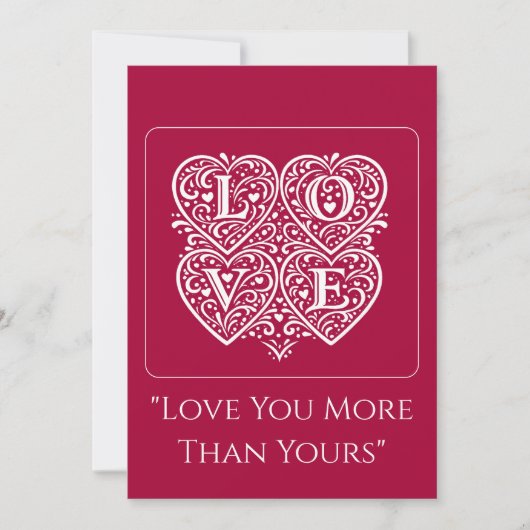 Liefde Valentijnsdag Kaarten – Romantische liefdes (Voorkant)