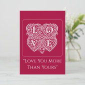 Liefde Valentijnsdag Kaarten – Romantische liefdes (Staand voorkant)