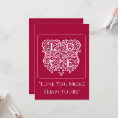 Liefde Valentijnsdag Kaarten – Romantische liefdes (Voorkant / Achterkant in situ)