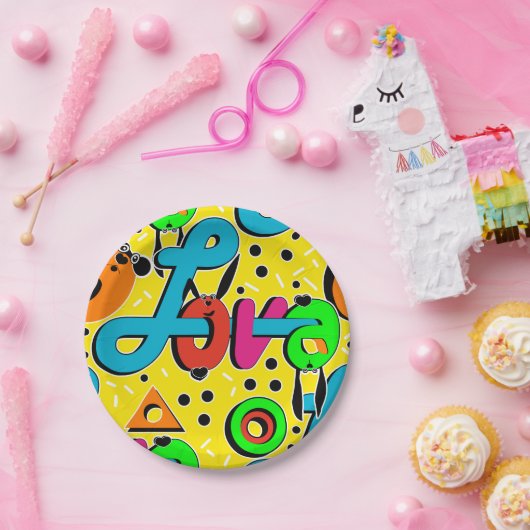 Liefde, Valentijnsdag Papieren Bordje (Feest)