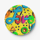 Liefde, Valentijnsdag Papieren Bordje (Voorkant)