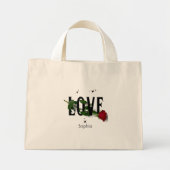 Liefde - Valentijnsdag Positiviteit Modern Roos Mini Tote Bag (Voorkant)