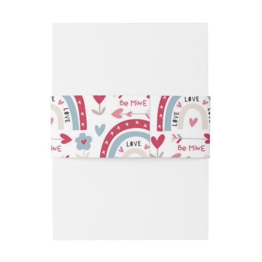 Liefde Valentijnsdag Rainbow Uitnodigingen Wikkel (Achterkant Voorbeeld)