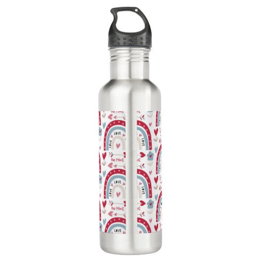 Liefde Valentijnsdag Rainbow Waterfles (Achterkant)