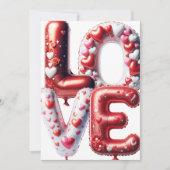 Liefde Valentijnsdag Red Hearts  Feestdagenkaart (Voorkant)