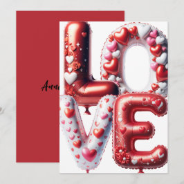 Liefde Valentijnsdag Red Hearts  Feestdagenkaart