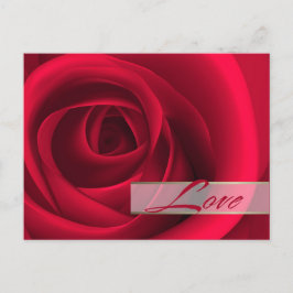 Liefde. Valentijnsdag Red Rose Feestdagenkaart