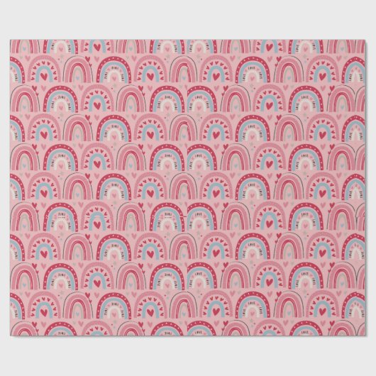 Liefde Valentijnsdag regenboogwrapppapier Cadeaupapier (Vlak)