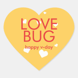 Liefde Valentijnsdag rood geel hart Hart Sticker