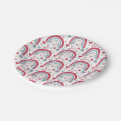 Liefde Valentijnsdag Round Rainbow Papieren Bordje (Gekanteld)