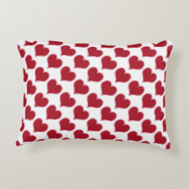 Liefde Valentijnsdag Roze Rood Harten Patroon Accent Kussen