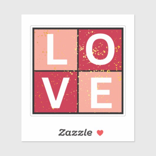 Liefde, Valentijnsdag Sticker (Vel)