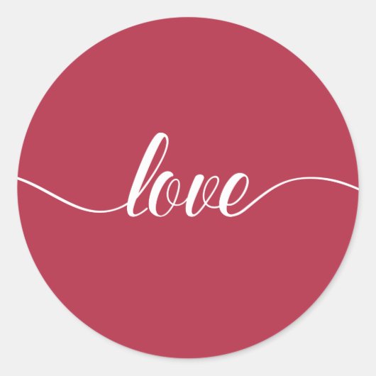 Liefde Valentijnsdag Typografie | Sticker Seal (Voorkant)
