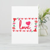 Liefde Valentijnsdag Uitnodiging (Staand voorkant)