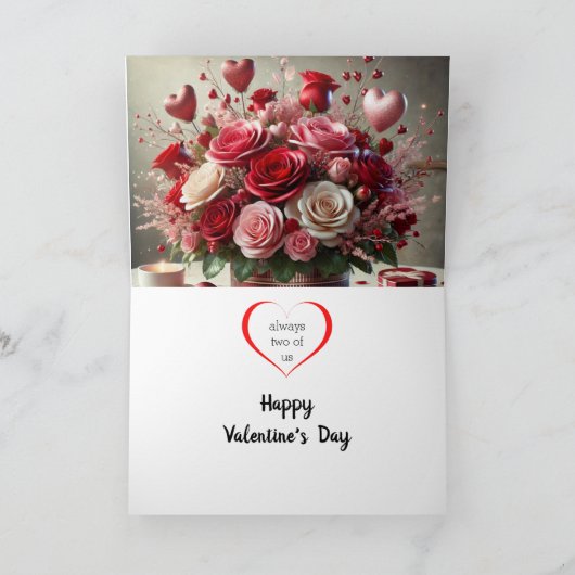 Liefde Valentijnsdag Vakantie Groet Kaart (Binnen)