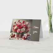 Liefde Valentijnsdag Vakantie Groet Kaart (Voorkant)