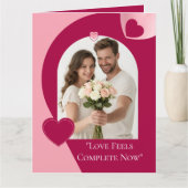 Liefde Valentijnsdag Vouw Kaart (Voorkant)