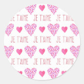 Liefde Valentijnse Ronde Sticker (Voorkant)