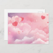 Liefde Valentijnse suikerwolken Holiday Briefkaart (Voorkant / Achterkant)