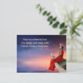 Liefde valentijns's cadeaubon briefkaart (Staand voorkant)