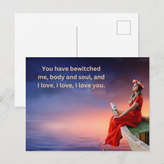 Liefde valentijns's cadeaubon briefkaart (Voorkant / Achterkant)