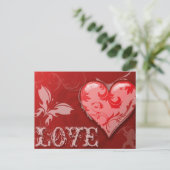 Liefde valentijns's cadeaubon feestdagenkaart (Staand voorkant)