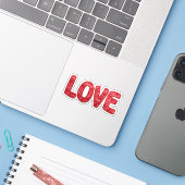 Liefde Valentijnsticker - Valentijnsticker Sticker (Laptop met iPhone)