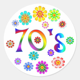 Liefde van 70 jaar ronde sticker
