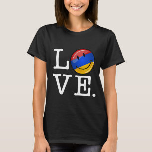 Liefde van Armenië die vlag glimlacht T-shirt