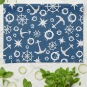 Liefde van Boating Anker Life Ring Kompas Theedoek (Gevouwen)