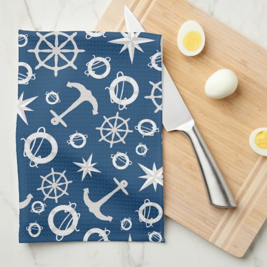 Liefde van Boating Anker Life Ring Kompas Theedoek (Quarter Fold)