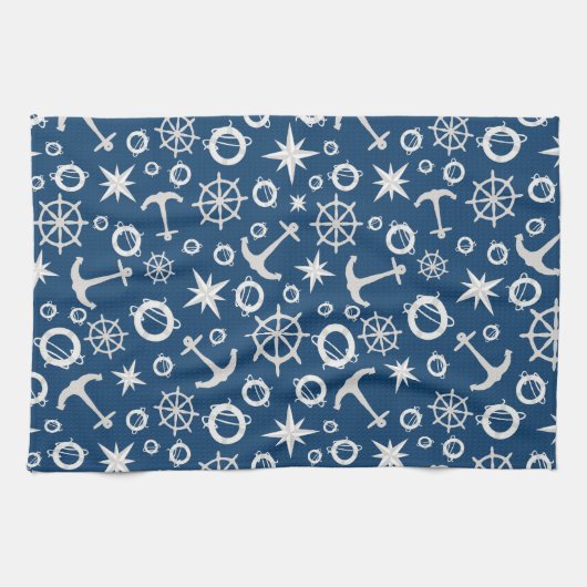 Liefde van Boating Anker Life Ring Kompas Theedoek (Horizontaal)