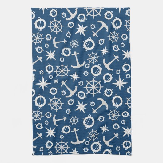 Liefde van Boating Anker Life Ring Kompas Theedoek (Verticaal)