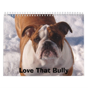 Liefde van Bulldog Calander Kalender