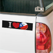 Liefde van Chili die Chileense vlag glimlacht Bumpersticker (Op Truck)