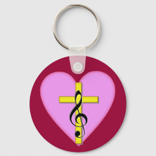 Liefde van Christelijke muziek Sleutelhanger