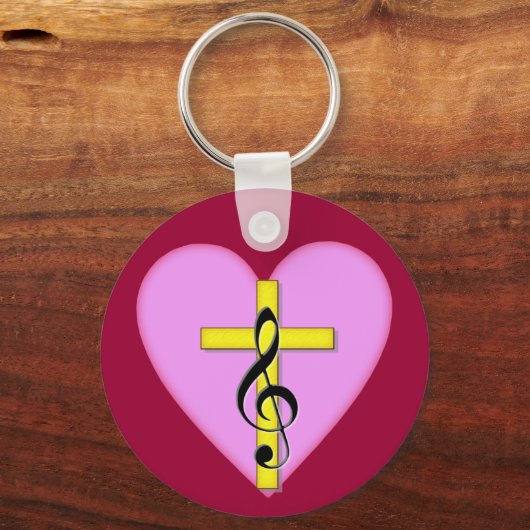 Liefde van Christelijke muziek Sleutelhanger (Voorkant)
