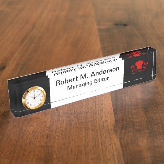 Liefde van Cook Chef Pet Bon Appetit Naambordje (Zijkant)