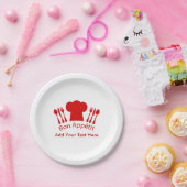 Liefde van Cook Chef Pet Bon Appetit Papieren Bordje (Feest)