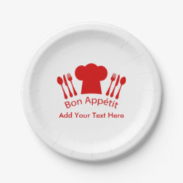 Liefde van Cook Chef Pet Bon Appetit Papieren Bordje