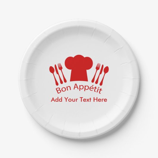 Liefde van Cook Chef Pet Bon Appetit Papieren Bordje (Voorkant)