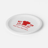 Liefde van Cook Chef Pet Bon Appetit Papieren Bordje (Gekanteld)