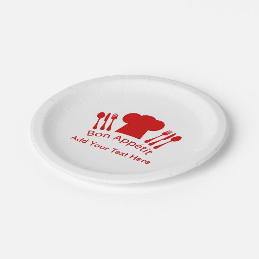 Liefde van Cook Chef Pet Bon Appetit Papieren Bordje (Gekanteld)