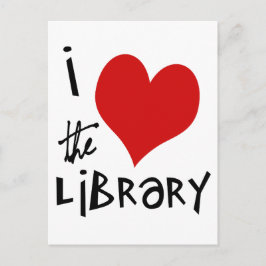 Liefde van de bibliotheek briefkaart
