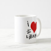 Liefde van de bibliotheek koffiemok (Voorkant rechts)