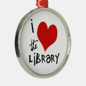 Liefde van de bibliotheek metalen ornament (Rechts)