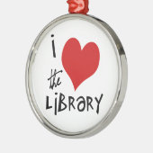 Liefde van de bibliotheek metalen ornament (Links)