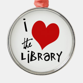 Liefde van de bibliotheek metalen ornament